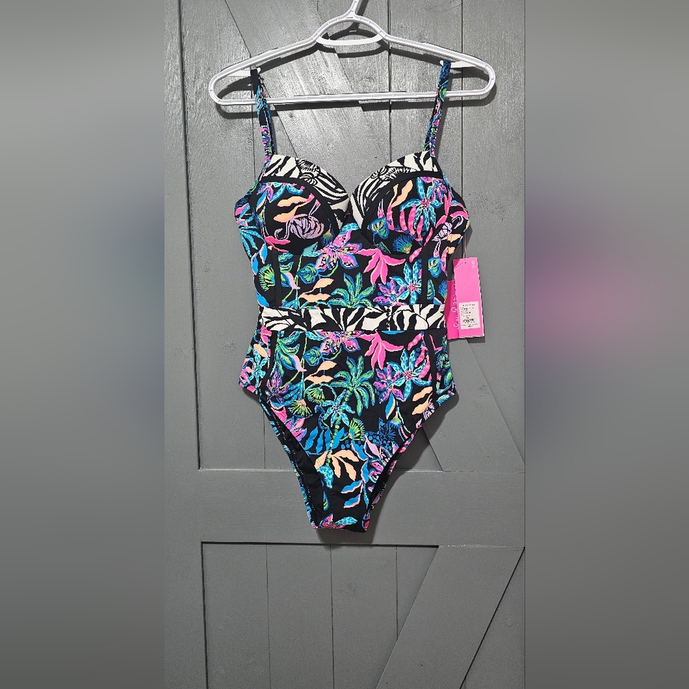 lilly pulitzer Palma one piece onyx paradise glow